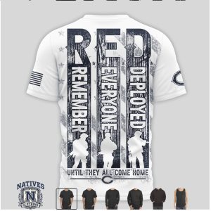 Chicago Bears Red Friday Remember Deployed Heart T Shirt