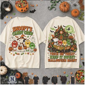 Peanuts Snoopy Mms Candy Crew Trick Or Treat Halloween T Shirt