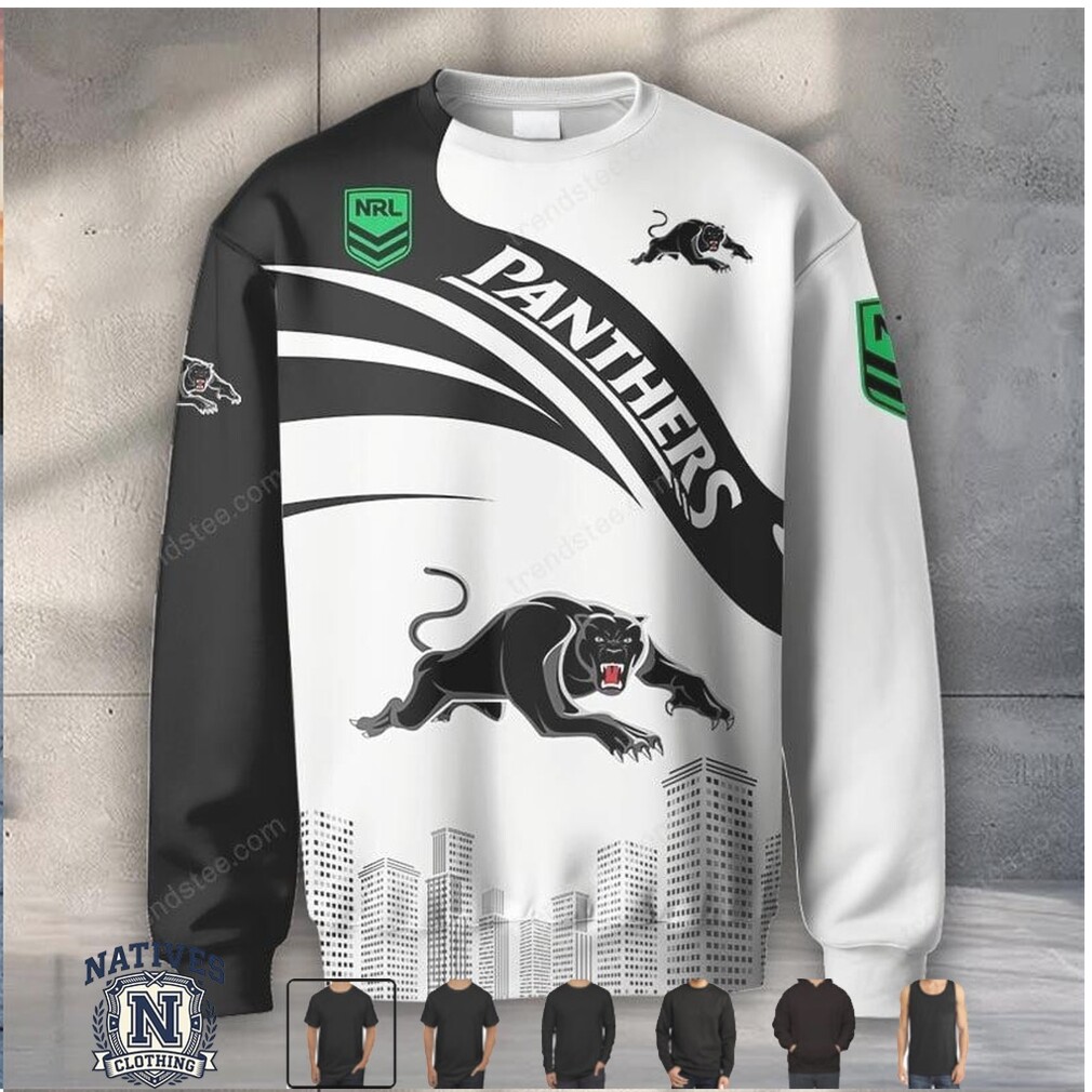 Penrith Panthers NRL Graphic City Skyline T Shirt Hoodie Penrith Panthers NRL Graphic City Skyline T Shirt Hoodie