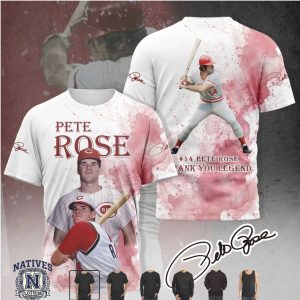 Pete Rose Legend Thank You 14 Baseball Graphic T Shirt