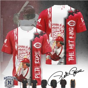 Pete Rose Reds The Hit King Career Stats T Shirt