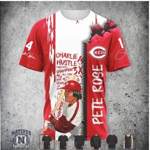 Pete Rose Reds The Hit King Career Stats T Shirt