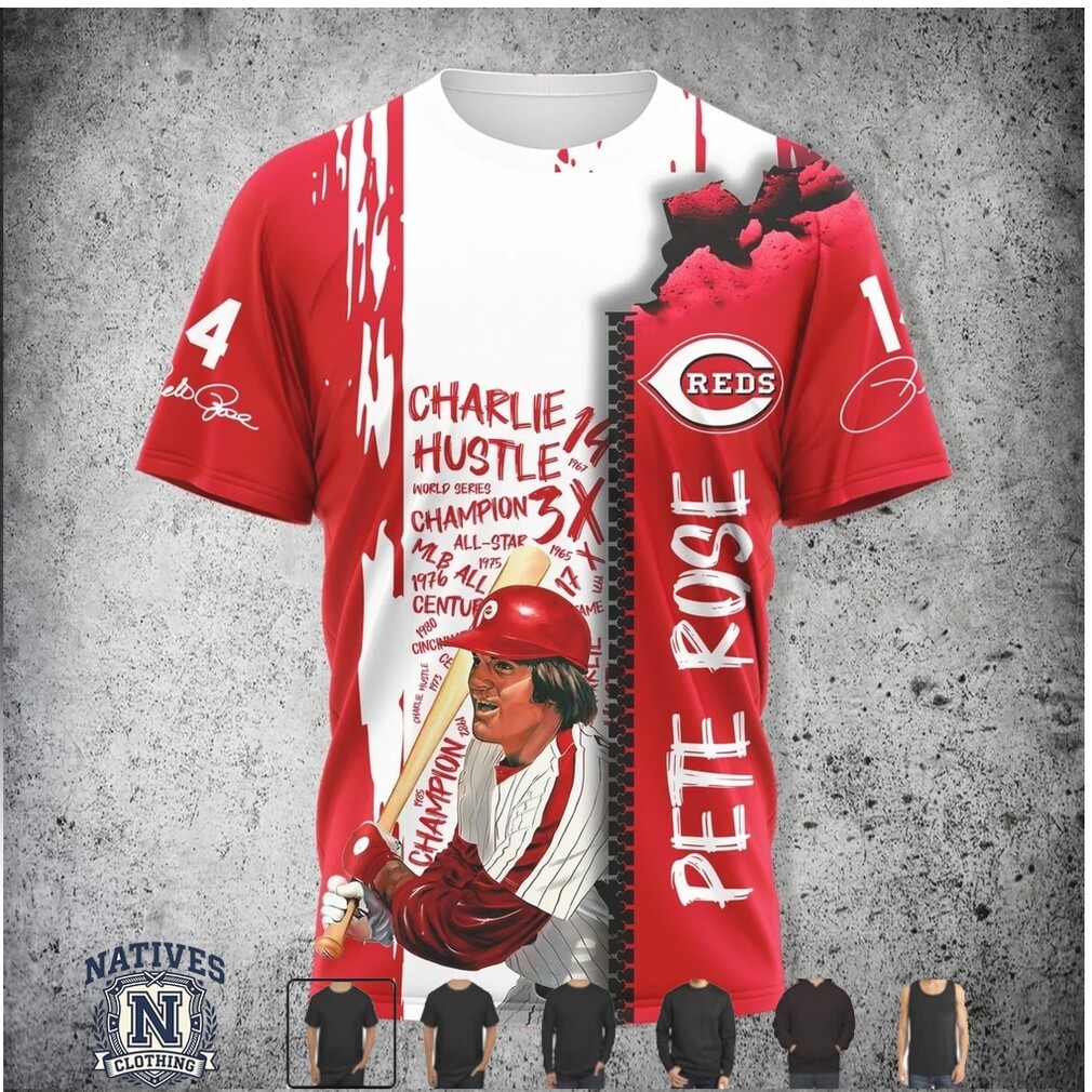 Pete Rose Reds The Hit King Career Stats T Shirt Pete Rose Reds The Hit King Career Stats T Shirt