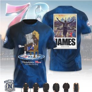 Philadelphia 76ers Lebron James King Welcomes Basketball T Shirt