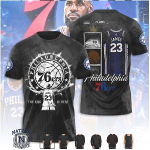 Philadelphia 76ers The King Is Here Basketball Jersey T Shirt