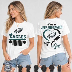 Philadelphia Eagles Jeep Kind Of Girl Heart T Shirt