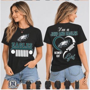 Philadelphia Eagles Jeep Kind Of Girl Heart T Shirt