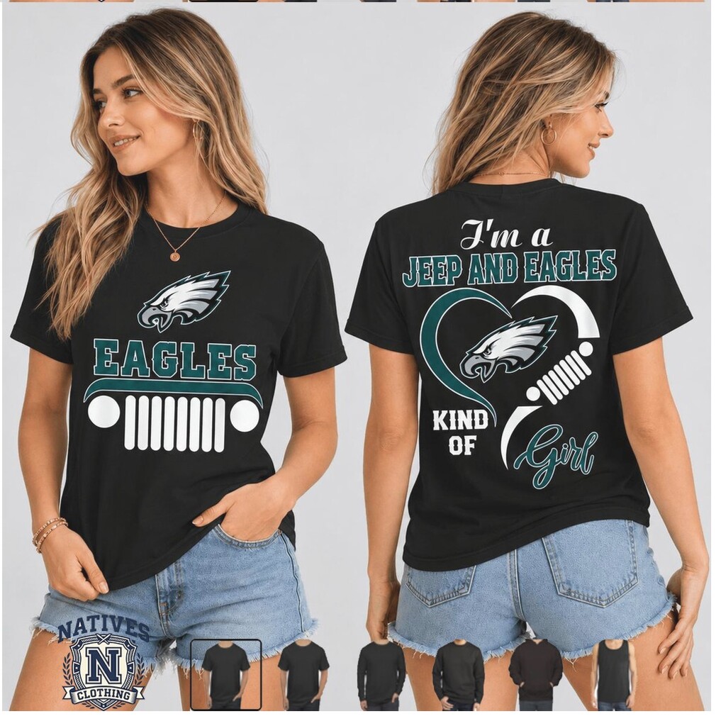Philadelphia Eagles Jeep Kind Of Girl Heart T Shirt Philadelphia Eagles Jeep Kind Of Girl Heart T Shirt