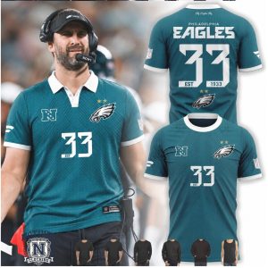 Philadelphia Eagles Nick Sirianni Vintage Number 33 Polo Shirt