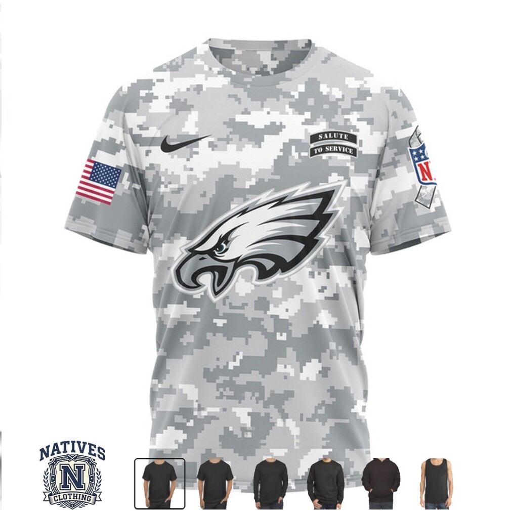 Philadelphia Eagles Salute To Service Camo Custom Name Jersey T Shirt Philadelphia Eagles Salute To Service Camo Custom Name Jersey T Shirt