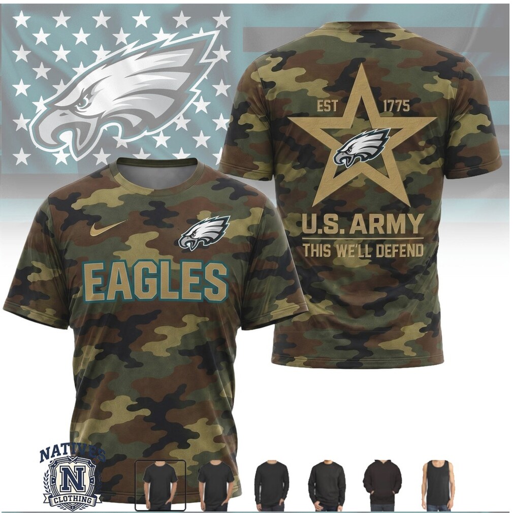 Philadelphia Eagles US Army Est 1775 Military Camo T Shirt Philadelphia Eagles US Army Est 1775 Military Camo T Shirt