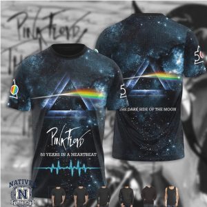 Pink Floyd 50 Years In A Heartbeat Dark Side Moon Music Graphic T Shirt