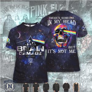 Pink Floyd Brain Damage Rainbow Skull Dark Side Music Art T Shirt