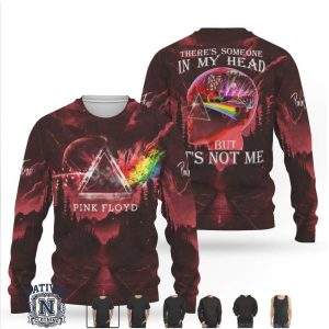 Pink Floyd Brain Damage Red Nebula Skull Graphic Apparel