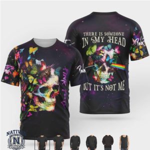 Pink Floyd Brain Skull Butterfly Prism Head Quote Graphic T Shirt