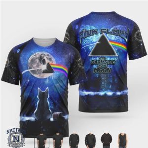 Pink Floyd Dark Side Cat Prism Moon Graphic Apparel