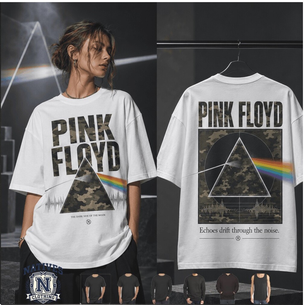 Pink Floyd Dark Side Of The Moon Camo Prism Classic Rock Band T Shirt Pink Floyd Dark Side Of The Moon Camo Prism Classic Rock Band T Shirt