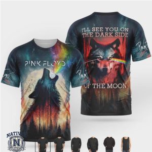 Pink Floyd Dark Side Of The Moon Wolf Howling Graphic Hoodie