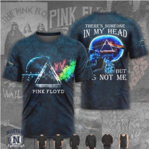 Pink Floyd Dark Side Prism Skull In My Head Retro Music Graphic T Shirt