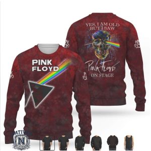 Pink Floyd On Stage Skull Rainbow Prism Classic Rock Music T Shirt