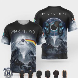 Pink Floyd Pulse Eye Mountain Landscape Rock Music T Shirt