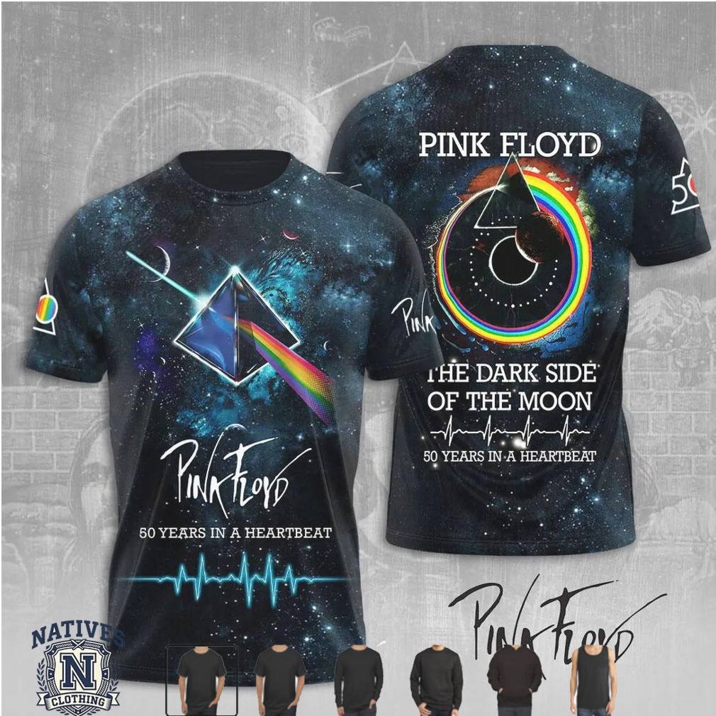 Pink Floyd The Dark Side Of The Moon 50 Years Heartbeat T Shirt Pink Floyd The Dark Side Of The Moon 50 Years Heartbeat T Shirt