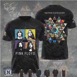 Pink Floyd The Story Albums Collage Prism Logo Rock Music T Shirt
