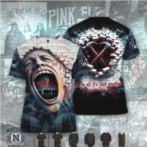 Pink Floyd The Wall Brick Smashed Face Classic Rock Band T Shirt