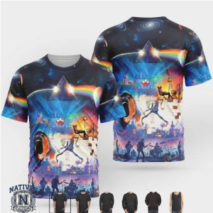 Pink Floyd The Wall Tour Concert Abstract Art Music Graphic T Shirt