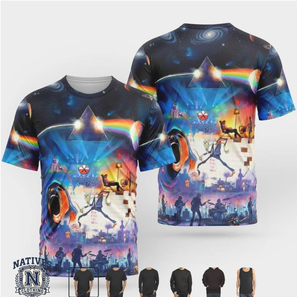 Pink Floyd The Wall Tour Concert Abstract Art Music Graphic T Shirt Pink Floyd The Wall Tour Concert Abstract Art Music Graphic T Shirt