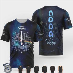 Pink Floyd Time Clock Lyrics Space Graphic Apparel