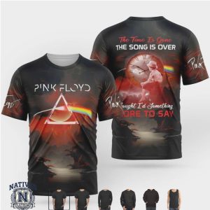 Pink Floyd Time Is Gone Lyric Quote Vintage Clock Graphic T Shirt