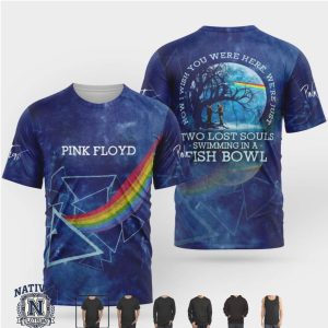 Pink Floyd Two Lost Souls Rainbow Prism Vintage Rock T Shirt