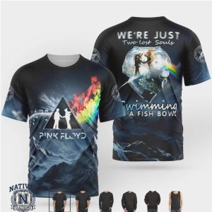 Pink Floyd Two Lost Souls Swimming Fish Bowl Graphic T Shirt