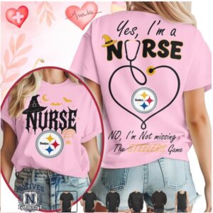 Pittsburgh Football Nurse Halloween Stethoscope Heart T Shirt