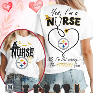 Pittsburgh Football Nurse Halloween Stethoscope Heart T Shirt