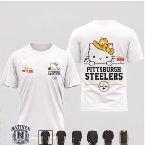Pittsburgh Steelers Hello Kitty Cowboy Hat T Shirt