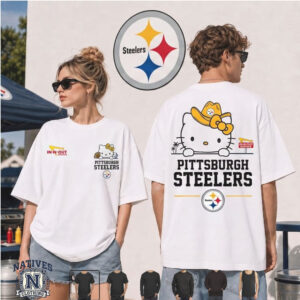 Pittsburgh Steelers Hello Kitty Cowboy Hat T Shirt