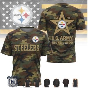 Pittsburgh Steelers US Army Salute To Service Camo T Shirt