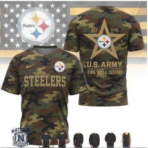 Pittsburgh Steelers US Army Salute To Service Camo T Shirt
