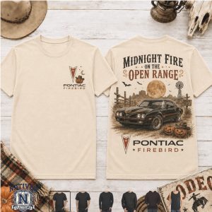 Pontiac Firebird Midnight Fire On The Open Range Vintage T Shirt