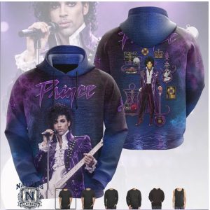 Prince Music Legend Purple Rain Stage Performance Hoodie