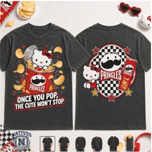 Pringles Hello Kitty Once You Pop The Cute Wont Stop T Shirt