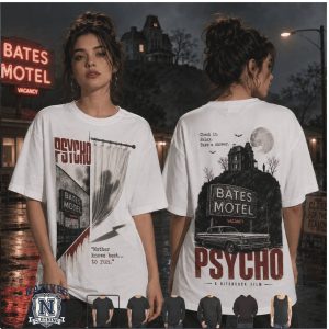 Psycho Horror Movie Bates Motel Shower Scene Vintage T Shirt