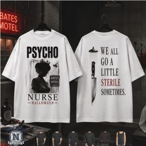 Psycho Nurse Bates Motel Horror Movie Killer Sterile Halloween T Shirt