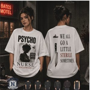 Psycho Nurse Bates Motel Horror Movie Killer Sterile Halloween T Shirt
