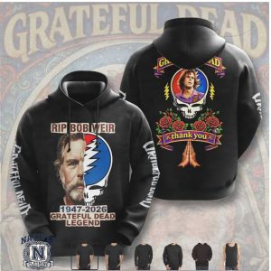 RIP Bob Weir Grateful Dead Legend 1947 2026 Stealie Rose T Shirt
