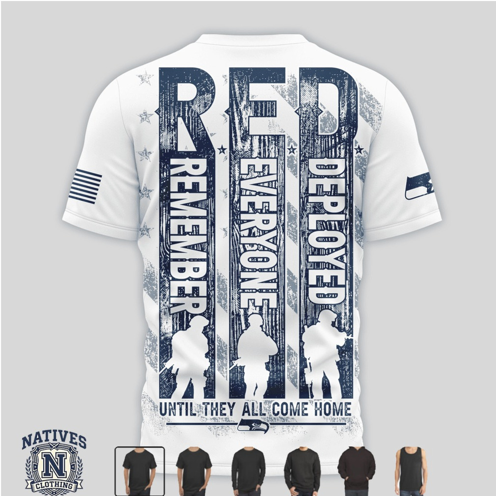 Seattle Seahawks Red Friday Military Heart Remember Everyone Deployed T Shirt Seattle Seahawks Red Friday Military Heart Remember Everyone Deployed T Shirt
