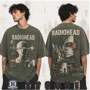 Radiohead Alternative Rock City Heart Graphic Band T Shirt