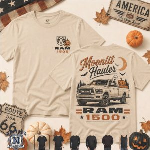 Ram 1500 Moonlit Hauler Halloween Fall Pumpkin Pickup Truck T Shirt